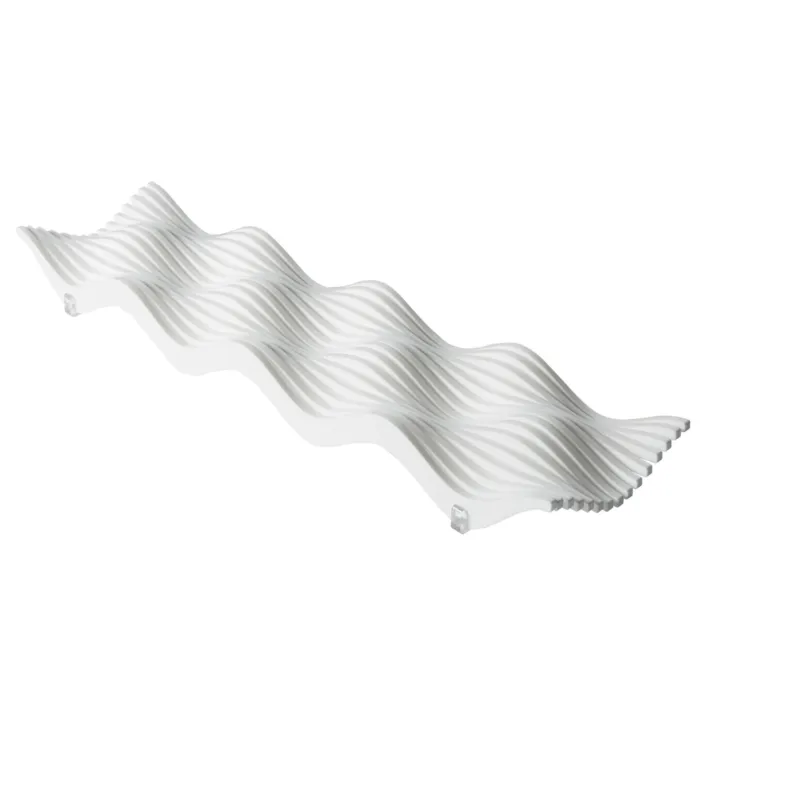 Esclusivo Centrotavola di forma rettangolare in metacrilato 60x15xh6 cm colore bianco Emporium