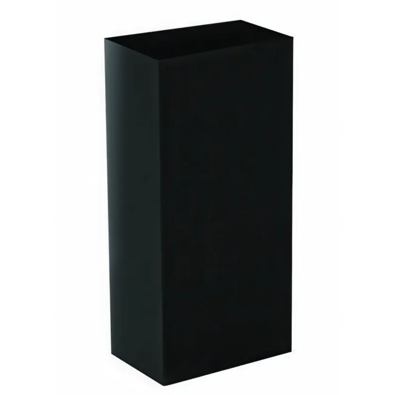 Quantità Limitata Gettacarte in acciaio inox Dimensioni 24x36xh 76 cm - L 60 contenitore mono-flusso antiscivolo, forma MInimalista colore nero Medialinternational