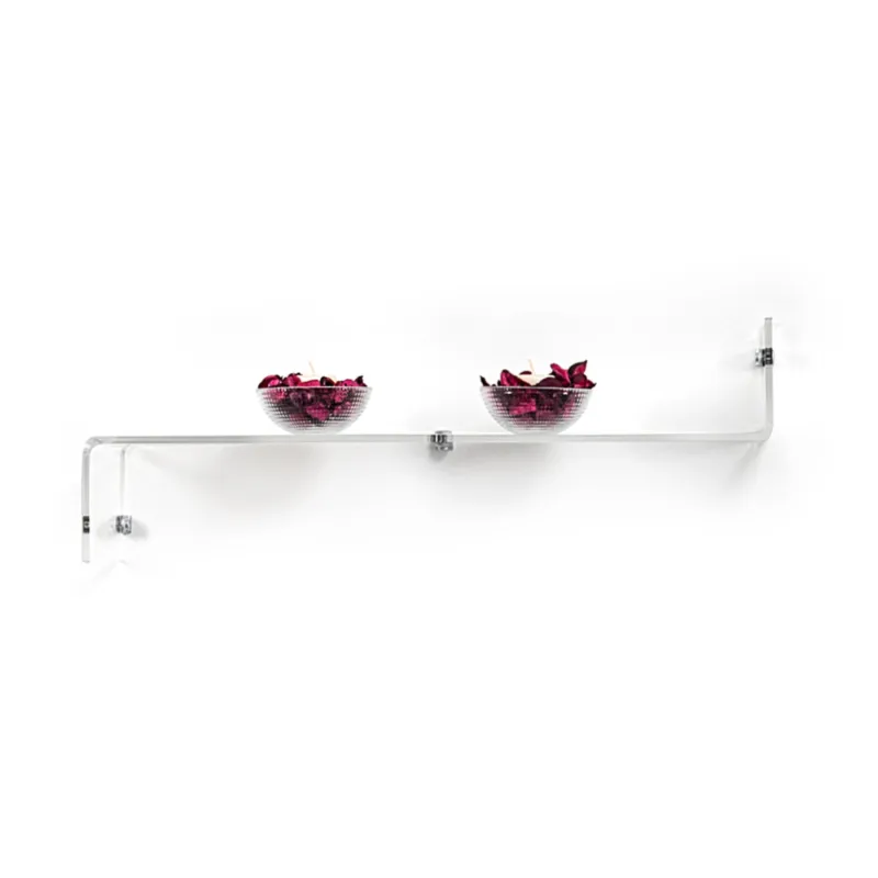 Affare Mensola In Plexiglass Trasparente FORMA Z RIGHT Dimensioni 76x20x h 27 cm - Portata Max 4 kg ideale camere da letto o angoli di casa colore trasparente IPlex Design