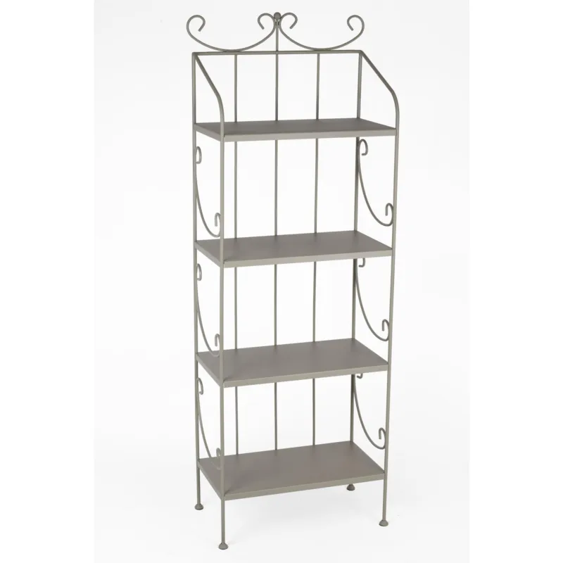 Prezzo Basso Etagere in ferro battuto a 4 piani dimensioni 61x35x h 175 cm - peso Kg 22 prodotto artigianale, colore Tortora Pastello Ceart