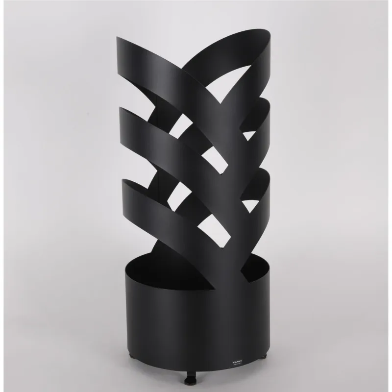 Porta ombrelli design moderno Struttura in metallo tagliata al laser ARCHI Dimensioni 25xh 58 cm con piedini rialzati e vaschetta raccogli acqua Colore Nero pastello Ceart Promo Stagionale