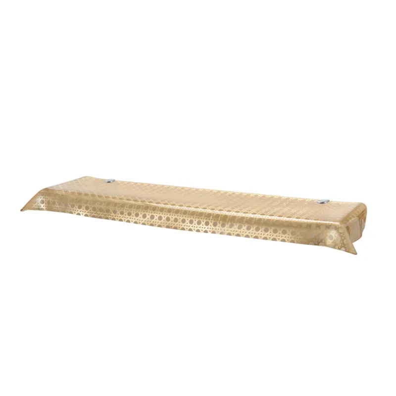 Mensola in Plexiglass Gold Paglia di Vienna Linea DRAPPEGGI, Dimensioni 69x20x h 5 cm - 1,5 kg Colore Oro IPlex Design Promo Stagionale