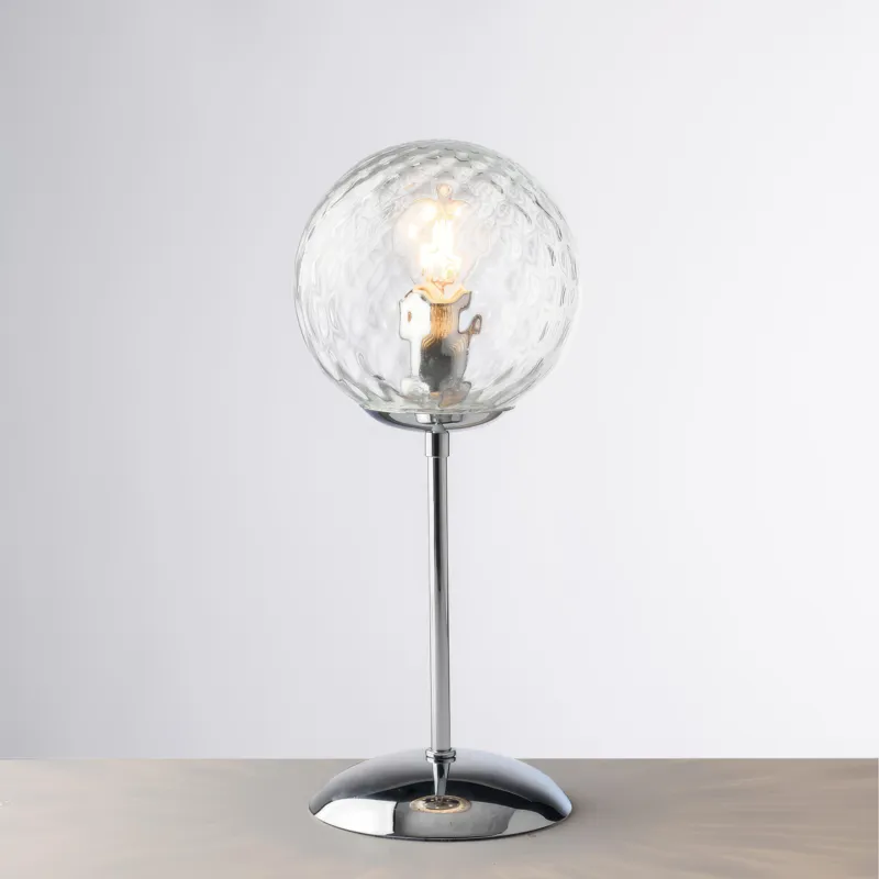 Prezzo Conveniente Lumetto Demetra in Ferro Cromo Lucido, H.32 - Ø13 cm, Colore Cromo Lucido, 1xE14 - 42 Watt Max Bonetti Illumina