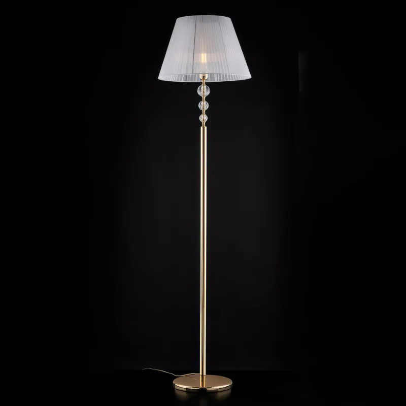 Piantana Ruben H.180 - Ø45, Cristallo Oro Lucido, Oro e Cristallo Bonetti Illumina Occasione Imperdibile