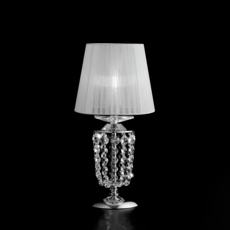 Offerta Lumetto Mozart in Ferro e Ottone Cromato, 40xØ20 cm, Cromo Lucido, 1xE14 - 42 Watt Max Bonetti Illumina