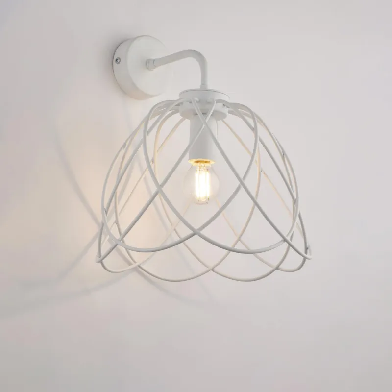 Ordina Subito Applique Pagoda 31x25x26 cm, Bianco Shabby, Ferro Laccato con Effetto Shabby Chic Be Light