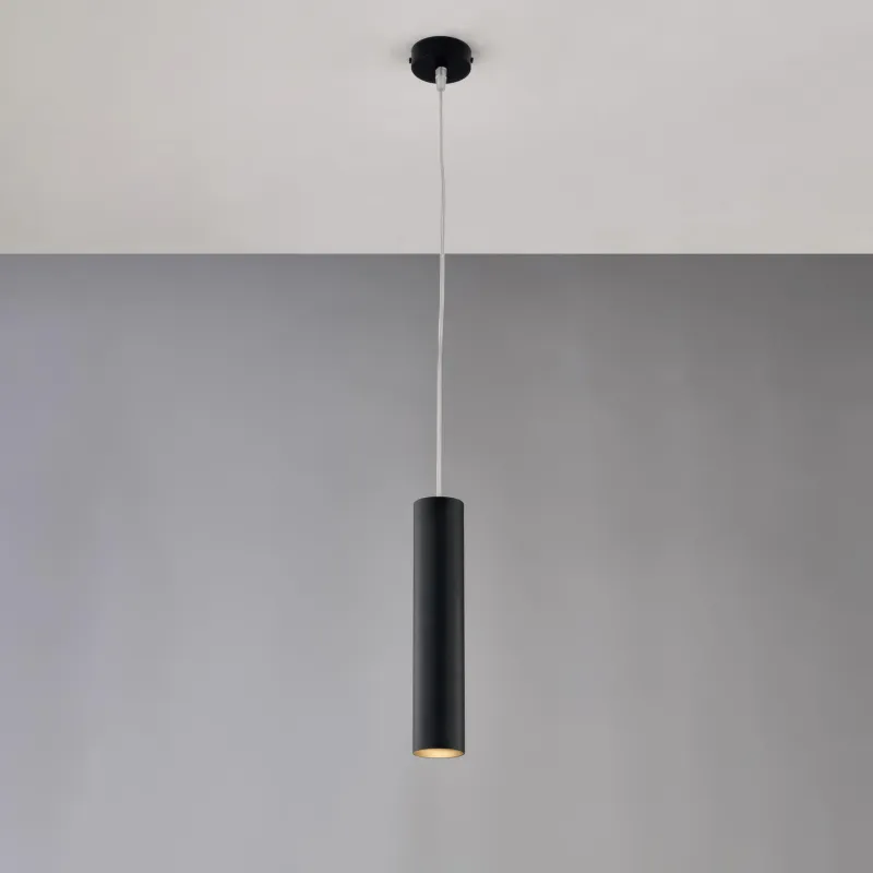 A Buon Prezzo Sospensione Dag in ferro laccato nero, H30 - MAX 100 - Ø8 cm, 1 X GU10 - 35 Watt Max, Nero Be Light