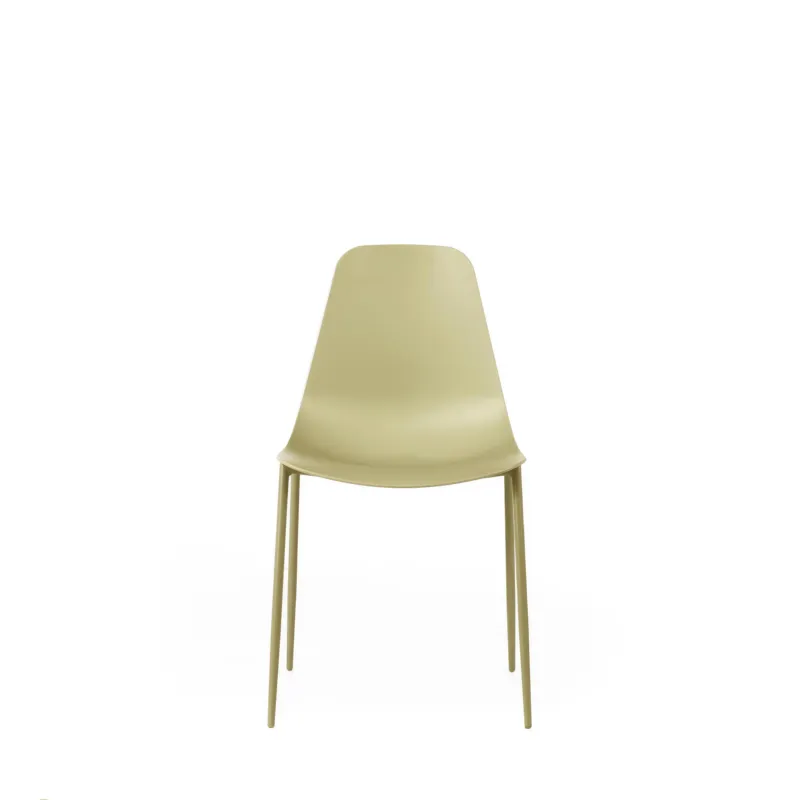 Sedia Frida Kitchen & Living 49x48.5xH88 cm, Giallo, Seduta e Schienale in Polipropilene, Gambe in Metallo Stones Srl Nuova Collezione