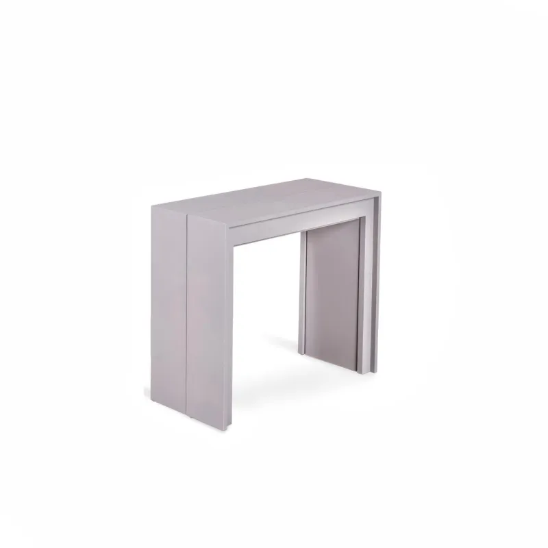 Consolle Allungabile Pinocchio Kitchen & Living 90x42,5 302,5xh76 cm, Colore Grigio Antigraffio RAL 7042, Top in MDF Laccato, Allunghe in Melaminico Stones Srl Saldi