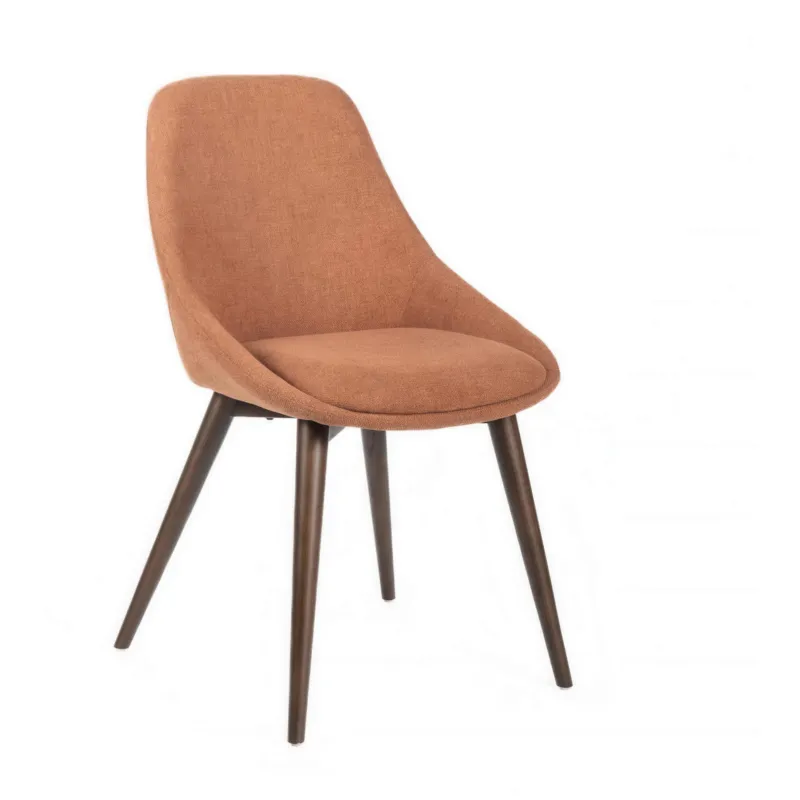 Sedia forma arrotondata con schienale e della seduta imbottita NON Sfoderabile MOD. ASTRID dimensioni 58x49x h 85 cm - peso 7,5 kg sedia in tessuto imbottito colore Ruggine Stones Srl Compra Online