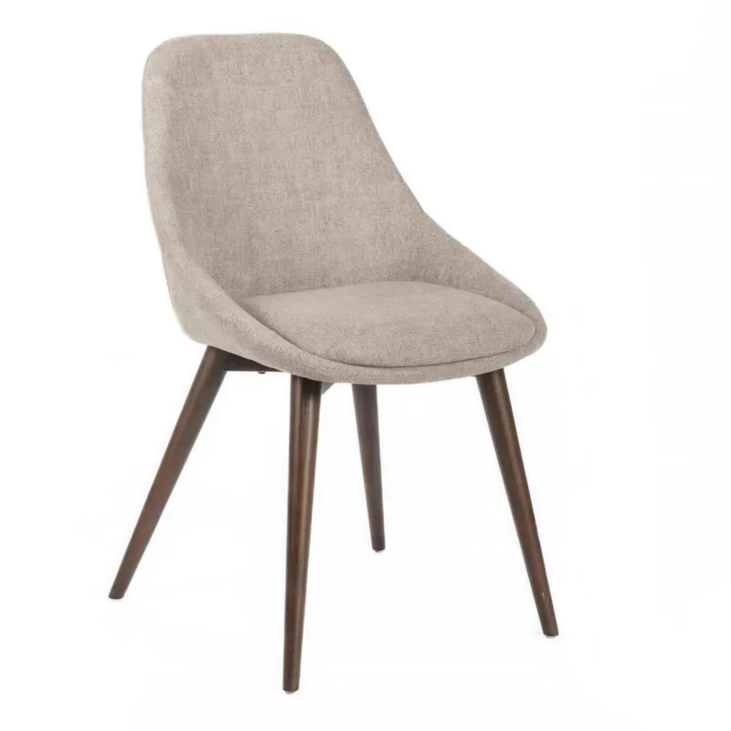 Sedia forma arrotondata con schienale e della seduta imbottita NON Sfoderabile MOD. ASTRID dimensioni 58x49x h 85 cm - peso 7,5 kg sedia in tessuto imbottito Marrone Stones Srl Spedizione Espresso