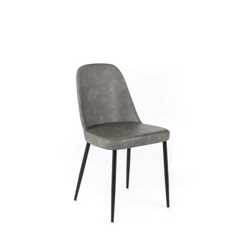 Sedia dalle linee morbide ed Rivestimento tessuto danno forma a MODELLO Tamara dimensioni 52x45x h 85 cm - peso 6 kg sedia in tessuto Rivestimento grigio chiaro Stones Srl Pagamento Sicuro