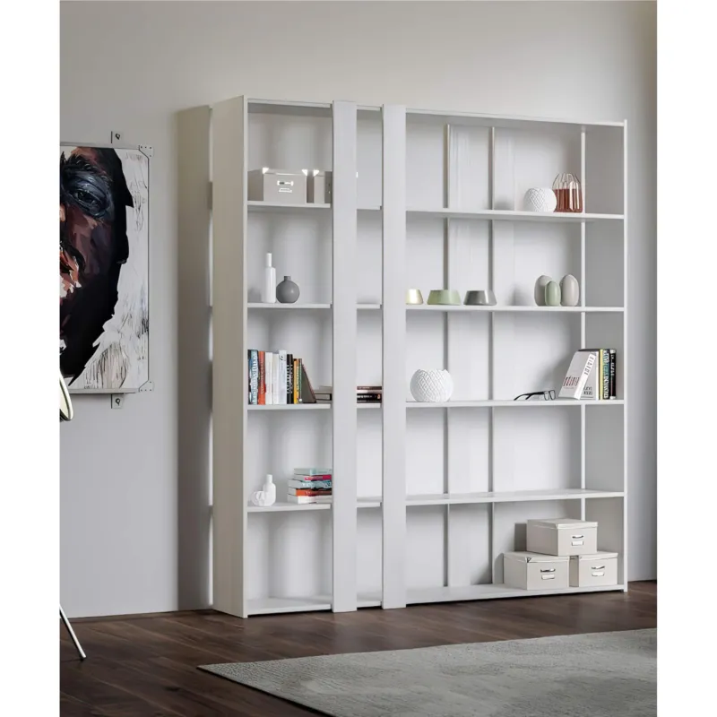 Acquista Ora Libreria Bifacciale da Parete per Libri, DVD A Kato 6R 2 fianchi 4 fasce lunghe 178x36x h204 cm libreria bifacciale libreria arriva smontata puoi intercambiare le fasce a piacimento Itamoby