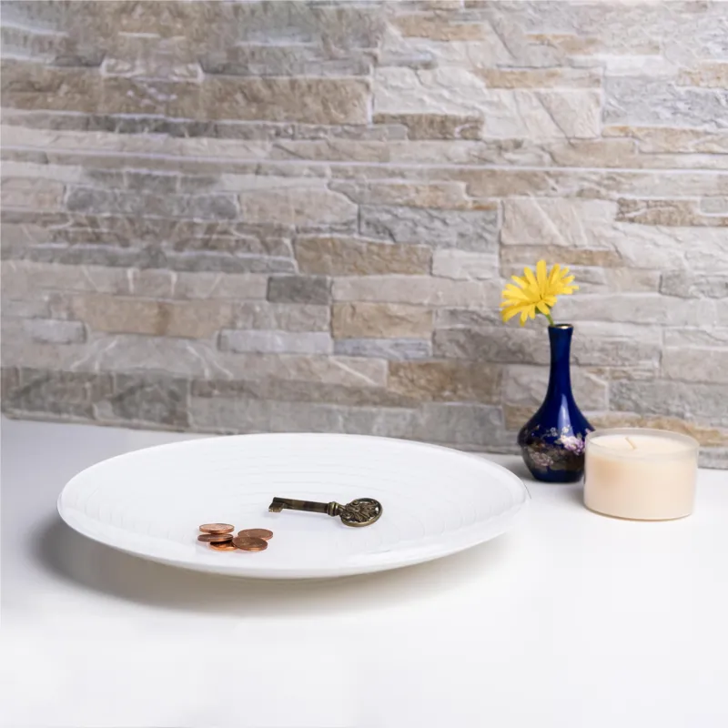 vuotatasche circle bianco, dimensioni Ø26x18xH3 cm, spessore 3 mm Vesta Spedizione Espresso