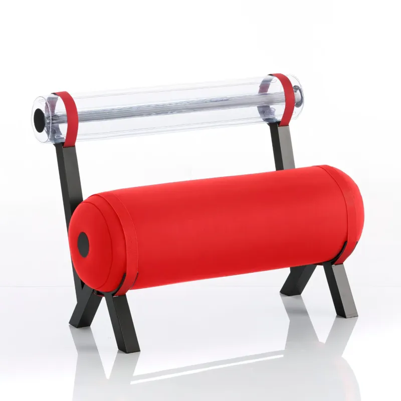 Prezzo Scontato Panca L100 alluminio e PVC Rosso Opaco ZIBA, 56x106xH75 cm, peso sopportabile 150 kg Mojow