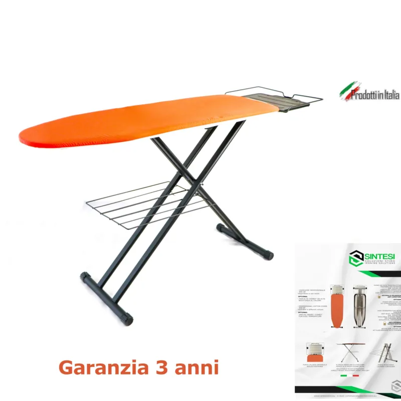 Tavolo da Stiro in ACCIAIO COMFORT 122x40xh Min 76 - max 101-peso 9 kg chiudibile in poco spazio facile da spostare Sintesi Stiro Promozione Esclusiva