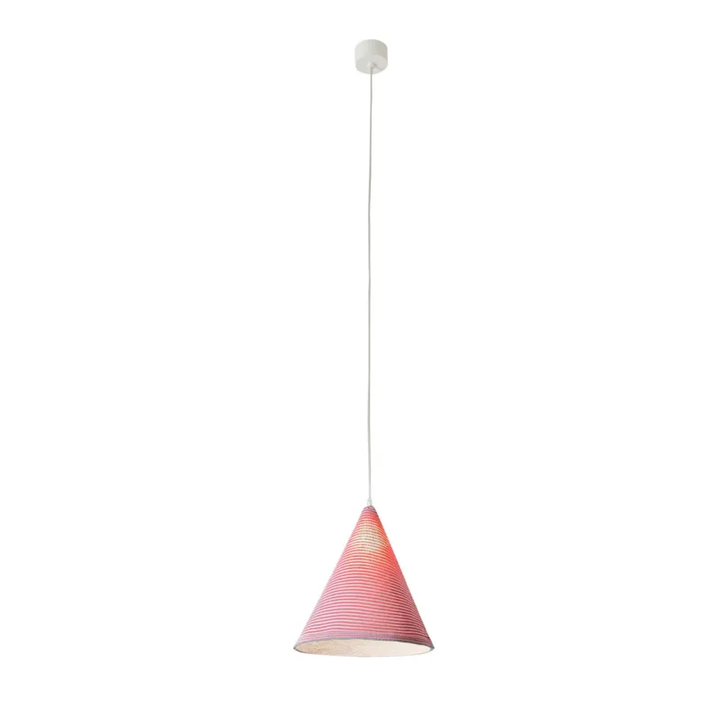 A Buon Prezzo Lampada da Soffitto Jazz stripe colore rosso Altezza 31 cm Diametro 29 cm, realizzata in laprene, nebulite, lana 100% In.Es ArtDesign