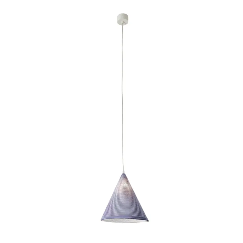 Offerta Del Giorno Lampada da Soffitto Jazz stripe colore viola Altezza 31 cm Diametro 29 cm, realizzata in laprene, nebulite, lana 100% In.Es ArtDesign