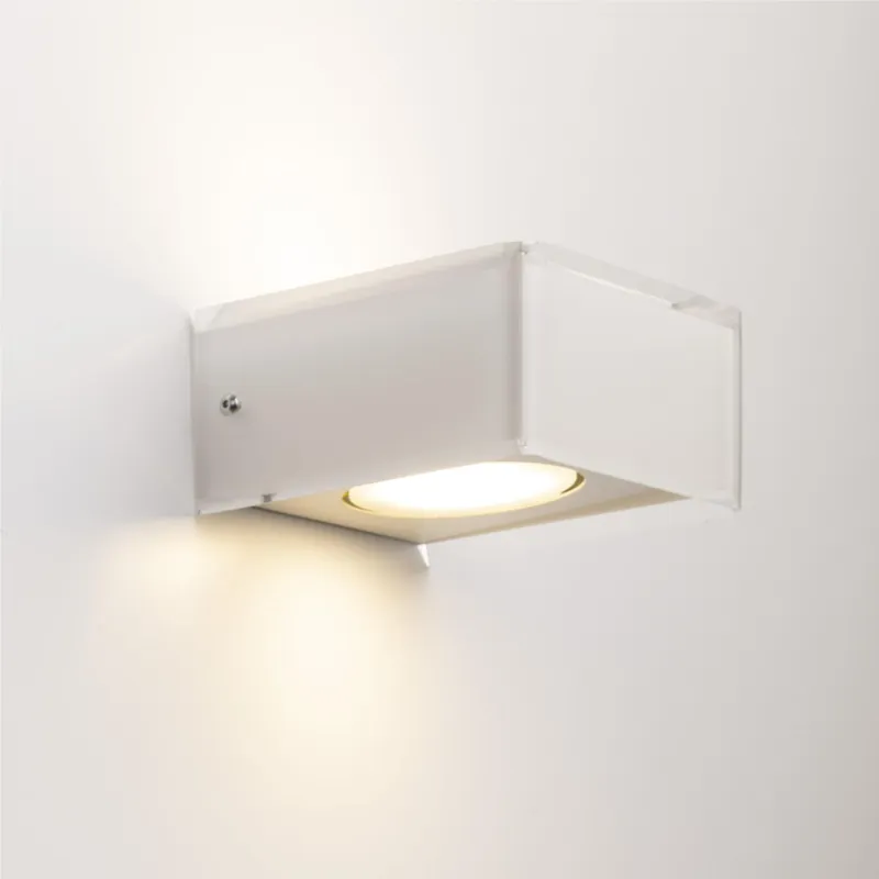 Applique 2 Luci in cristallo acrilico DOMINO 14x13x h 7 cm IP 20 Attacco GX53-1 bicolore bianco trasparente Emporium Prezzo Basso