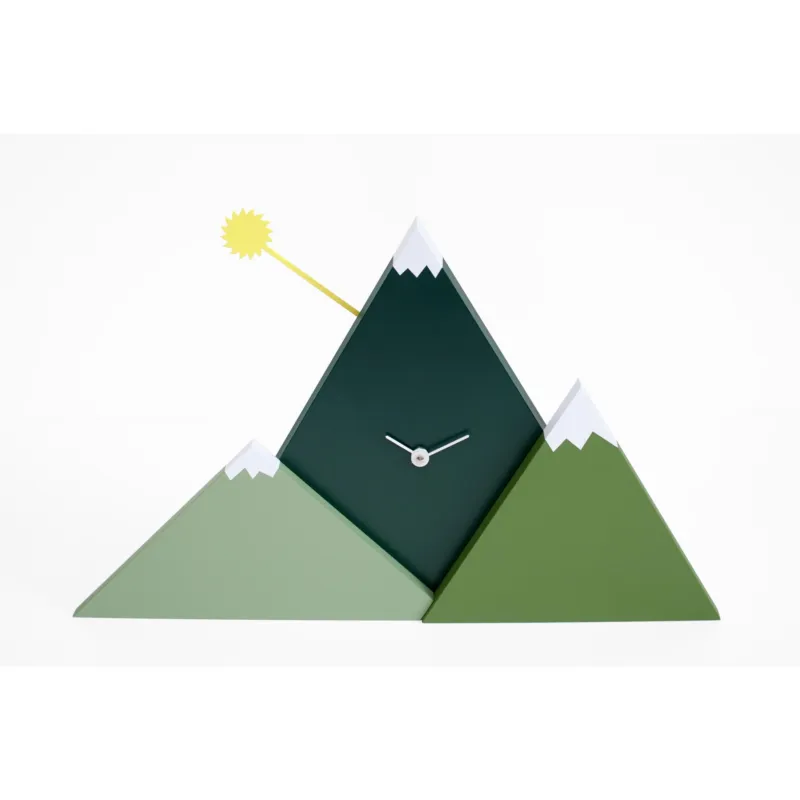 Orologio da tavolo in legno SUNSET 50x6xh36 cm cassa in legno Bianca colore Verde Progetti Pagamento Sicuro