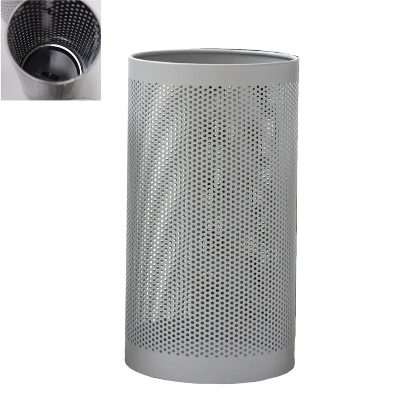 Ultimissimo Modello Portaombrelli Forato con Vaschetta raccogli acqua inox 25xh50 cm - L24 Silver Graepel spa