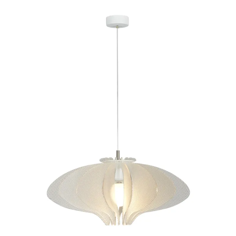 Sospensione in metacrilato Trasparente Spectall CIGNO Ø 52xh27 cm Struttura in metallo cromato verniciato bianco Emporium Offerta