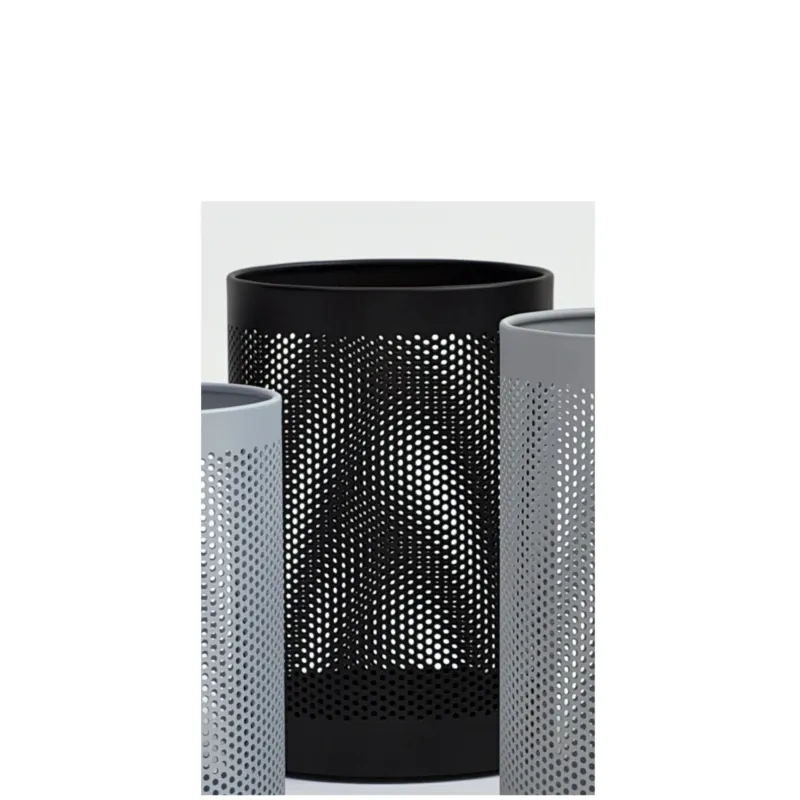Cestino gettacarta diametro 20xh33 cm - L10 Forato in lamiera forata Mini Nero Graepel spa Popolare