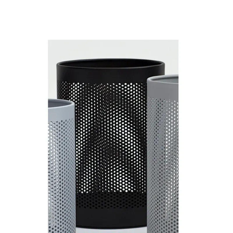 Solo Oggi Cestino gettacarta diametro 25xh38 cm - L18 Forato in lamiera forata Standard Nero Graepel spa