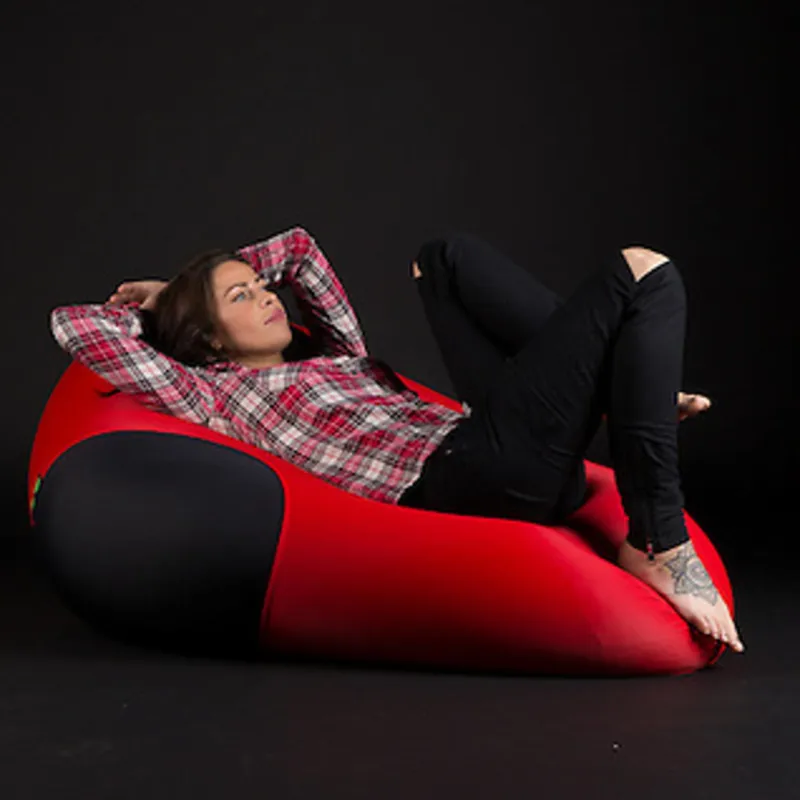 Pouf in microfibra elastica traspirante X-Drop 70x40xh140 cm colore Rosso X Pouf Spedito Oggi