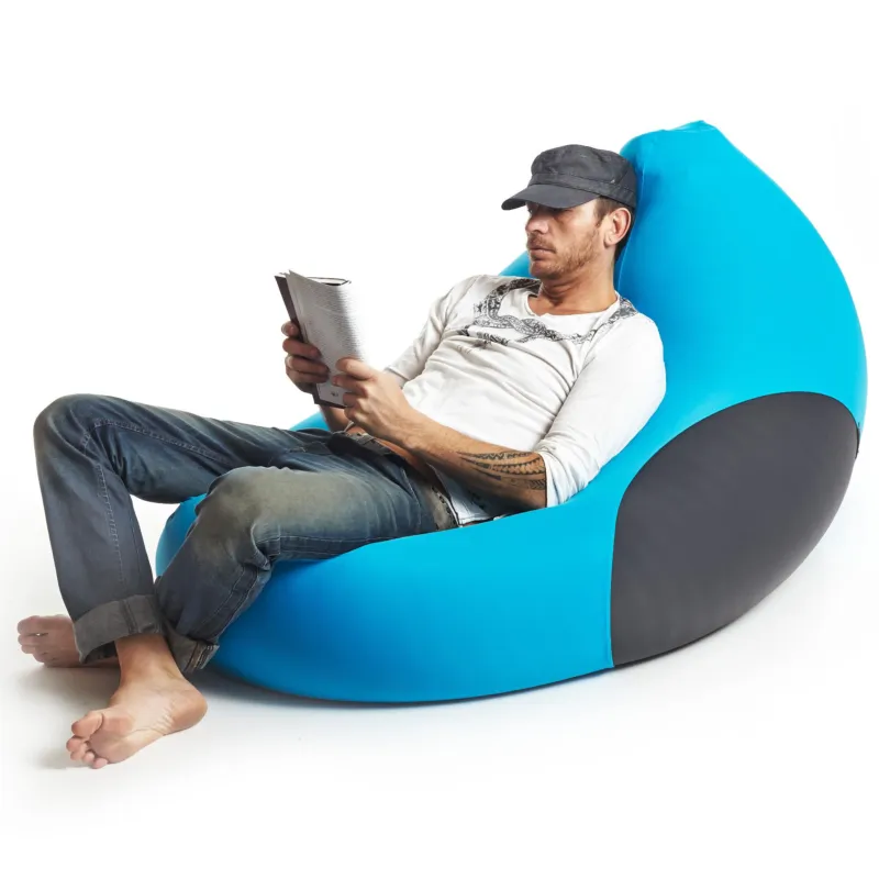 Pouf in microfibra elastica traspirante X-Five 120x140xh40 cm 5 posizioni Blu X Pouf A Buon Prezzo