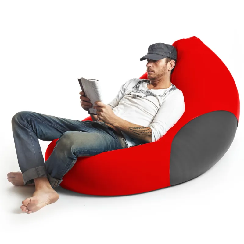 Direttamente Dal Produttore Pouf in microfibra elastica traspirante X-Five 120x140xh40 cm 5 posizioni Rosso X Pouf