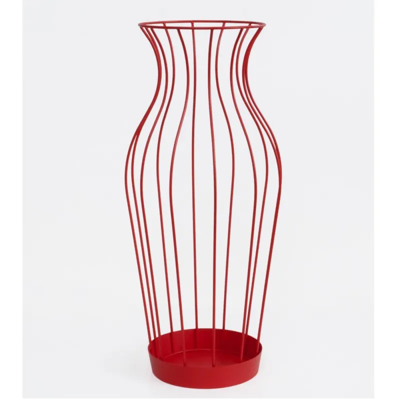 Portaombrelli Hydria in Acciaio diametro 34xh74 cm Rosso Progetti Saldi