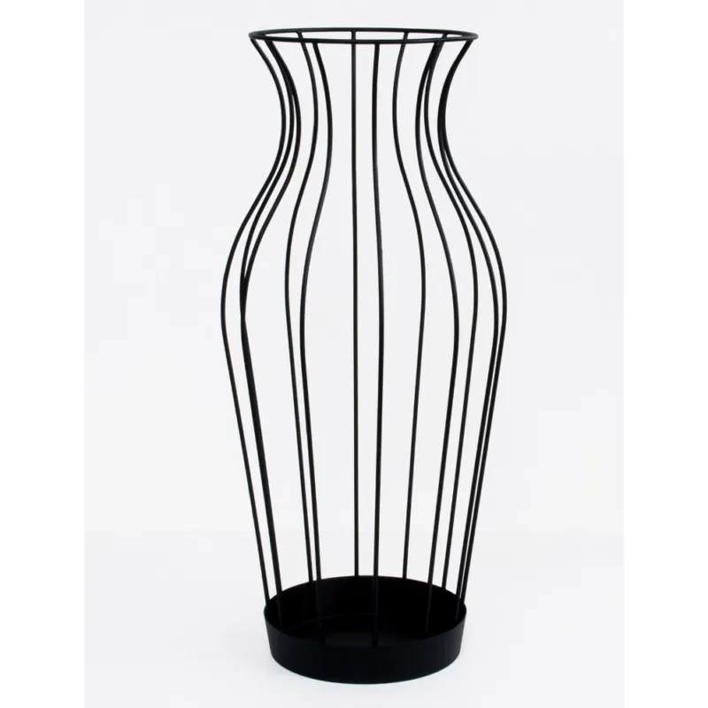 Portaombrelli Hydria in Acciaio diametro 34xh74 cm Nero Progetti Promozione