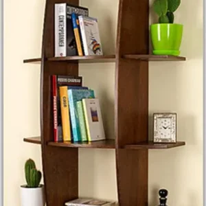 Libreria In legno Mod. FANTASIA Noce 75x30xh150 cm Original Legno Promozione