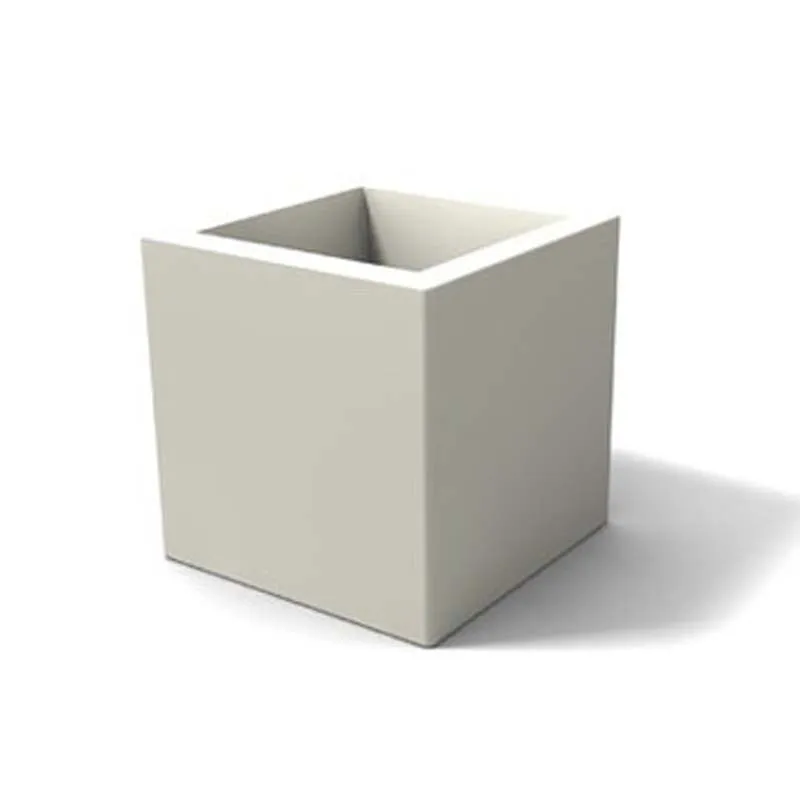 Porta vaso in polietilene MODELLO ELLENICO liscio Dimensioni 35 x35xh 35 cm uso interno esterno colore Bianco Kloris Offerta Speciale