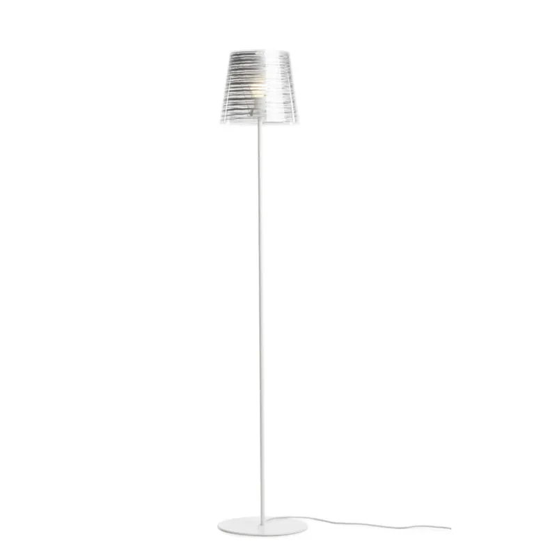 Lampada da terra con paralume in policarbonato Stampato PIXI diametro 35xh 175 cm peso 6 kg Paralume in policarbonato colore Argento Emporium Direttamente Dal Produttore