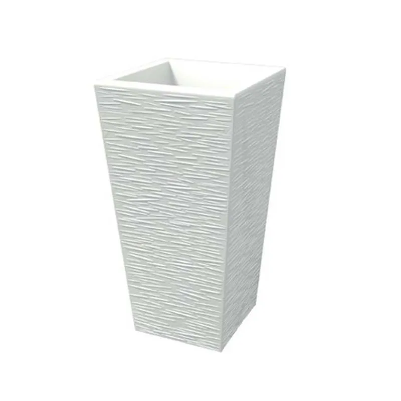 Solo Oggi Portavaso Vaso in polietilene EGIZIO rustico 30x30xh 39 cm ideale per arredare al meglio sia un ambiente interno che esterno Neutro Kloris