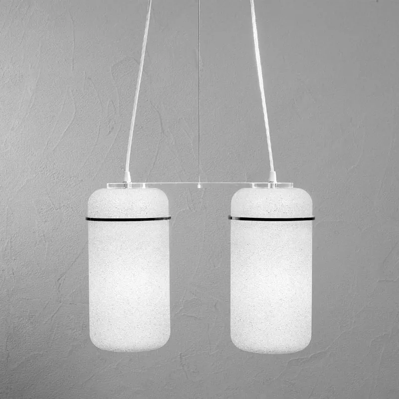 Affare Lampadario a sospensione 2 lampade BLOOM 44x16x34cm colore particolari Nero Emporium