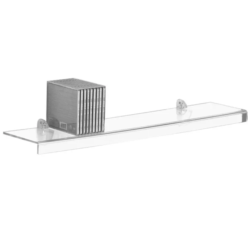 Di Tendenza Mensola da muro in Cristallo acrilico PLANA Media Dimensioni 75x22 cm Portata max 12 kg Trasparente, profondità 22 cm Trasparente Emporium