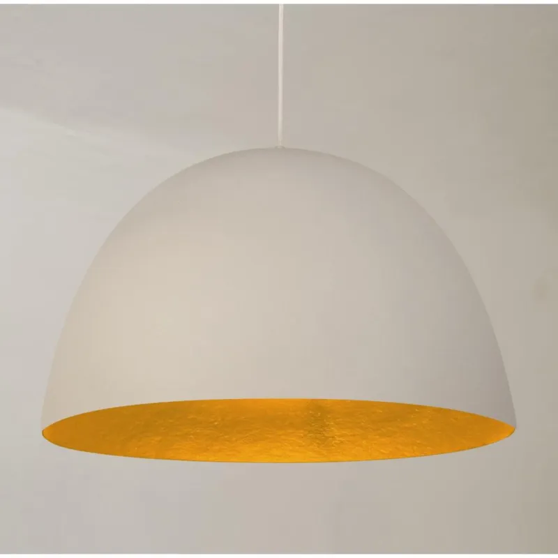 Novità Lampada a Sospensione H20 in nebulite Ø 46xh27,5 Bianco Arancio In.Es ArtDesign