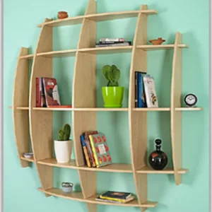 Libreria In legno Modello LUNA 150x30xh150 cm in legno colore acero Original Legno Più Venduto