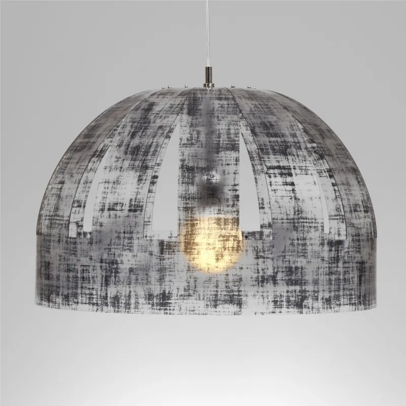 Lampada a sospensione CUPOLONE Ø60xh42 cm con paralume in policarbonato antiriflesso Nero Emporium Offerta Limitata