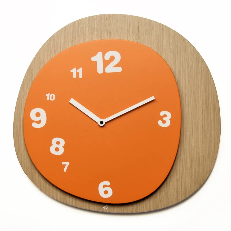 Orologio da parete Woodie Progetti Nero Reso Gratuito