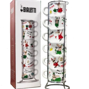 Prezzo Di Fabbrica Set 6 Tazzine Impilabili con Struttura in Metallo
