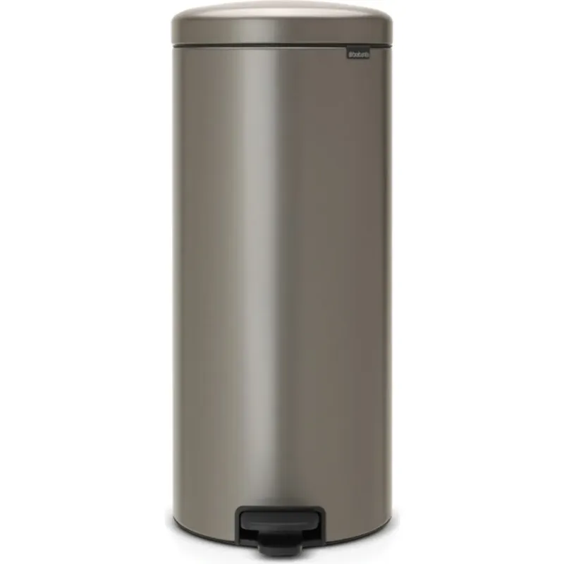 NewIcon - Pattumiera a Pedale 30 L con Inserto in Plastica,Platinum Offerta Limitata