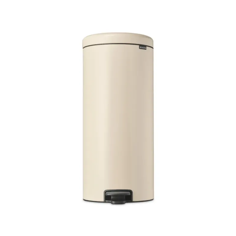 NewIcon - Pattumiera a Pedale 30 L con Inserto in Plastica,Soft Beige Pagamento Sicuro