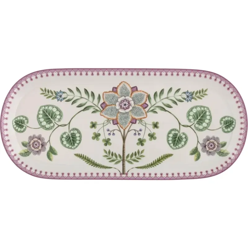 Lily & Lotus - Piatto da Torta Ovale 33,3 x 15,5 cm,Violetto Economico