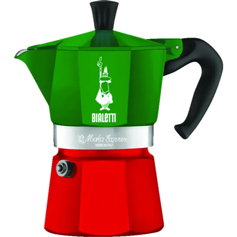 Moka Express Tricolore,6 tazzine Direttamente Dal Produttore