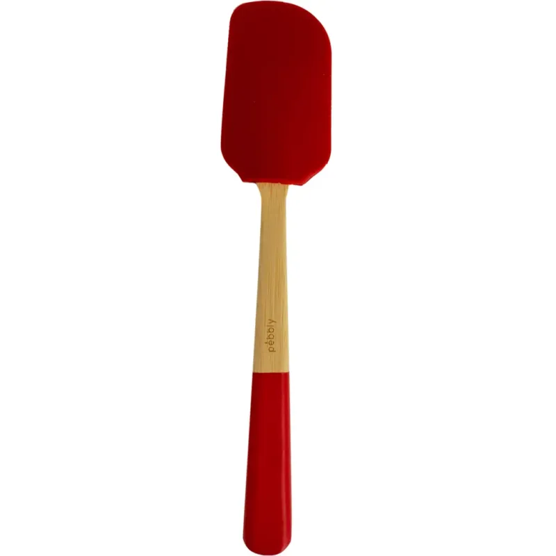 Affare Spatola per Impasti in Bambù /Silicone, 25 cm,Rosso Mattone
