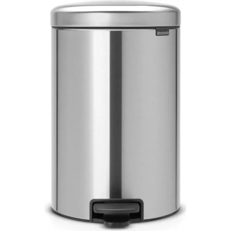 Non Perdere NewIcon - Pattumiera a Pedale 20 L con Inserto in Plastica,Matt Steel